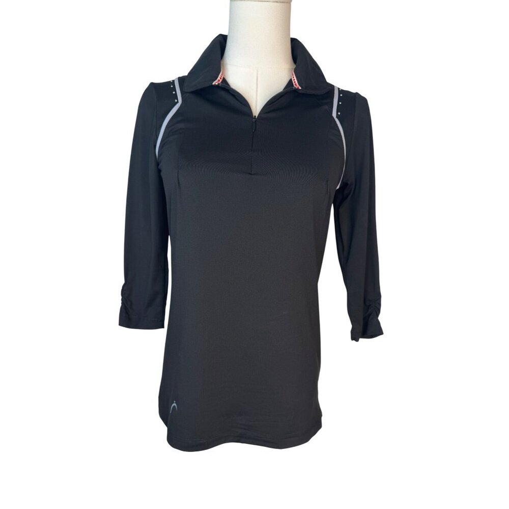 2/$30 NWT Large Swingdish Black Golf Polo 3/4 Sleeve - Picture 13 of 16